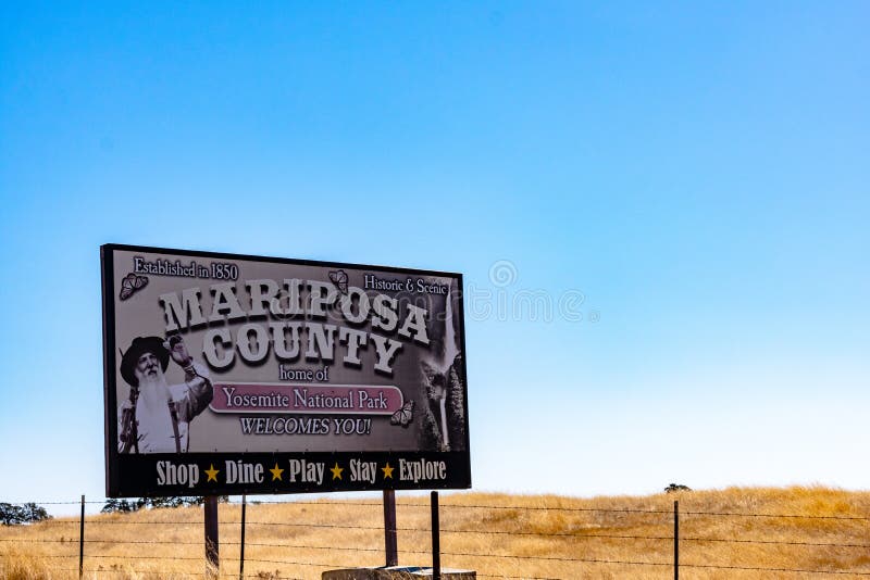 Mariposa County unterzeichnen herein eine Kalifornien-Straße