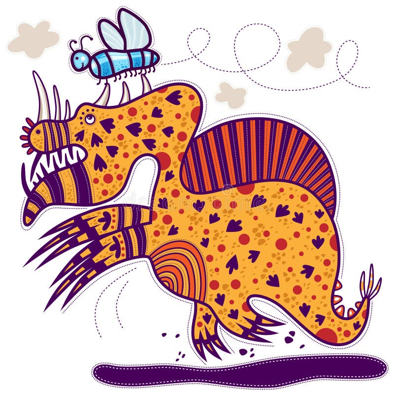 Mariposadragón stock de ilustración. Ilustración de fondo 12543818