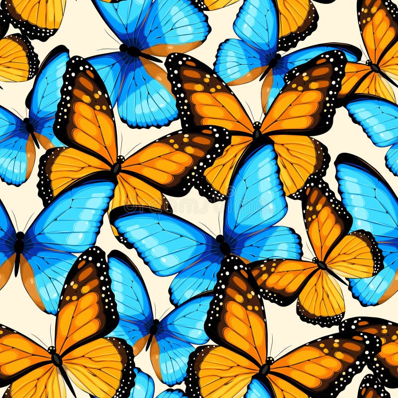 Mariposas azules inconsútiles libre illustration
