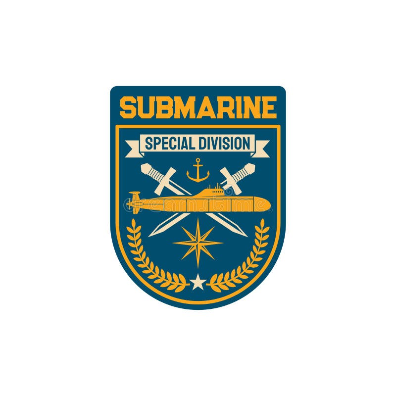 Maritiem krachtenflard op uniform met duikboot
