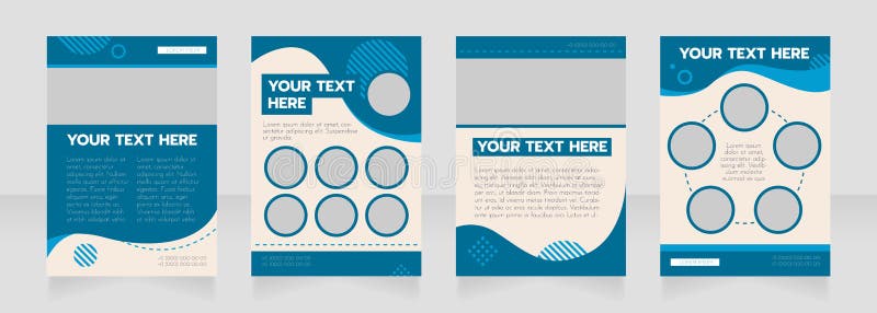Maritime university educational blank brochure layout design. Vertical poster template set with empty copy space for text. Premade stock illustration