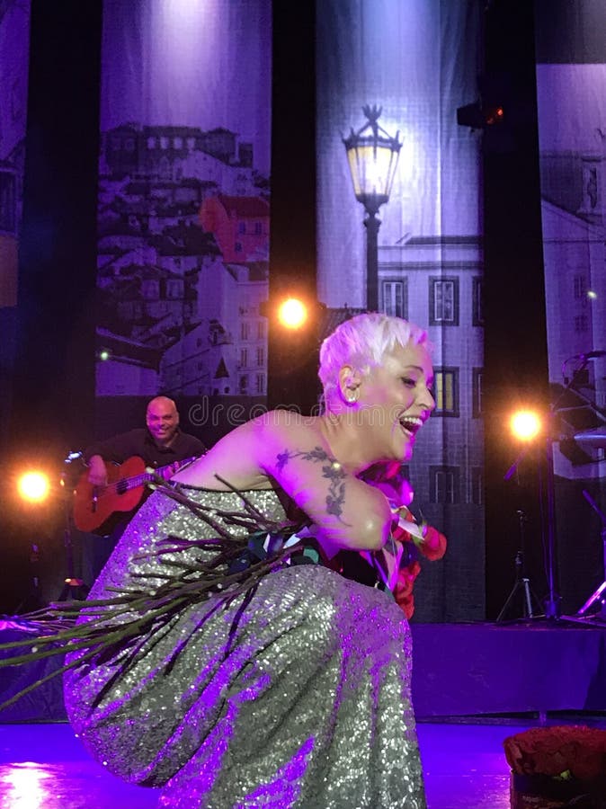 Mariza - после большущего концерта в реальном маштабе времени стоковое изображение rf