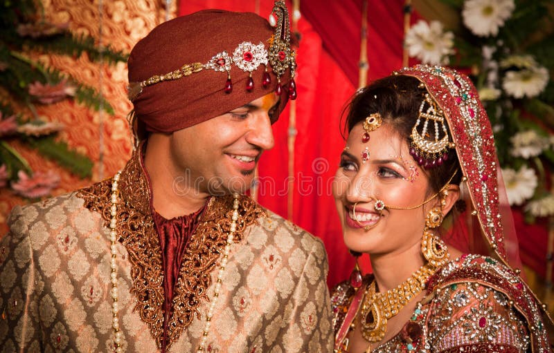 Mariée et marié indiens Mariée et marié indiens