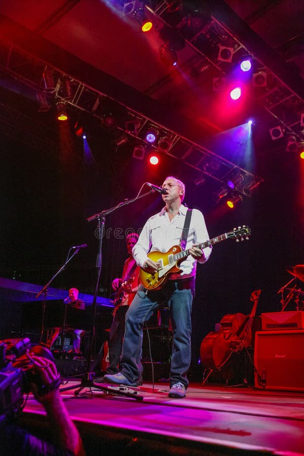 DUBAI, UAE - MARCH 25, 2005: Mark Knopfler in concert in Dubai on March 3, 2005