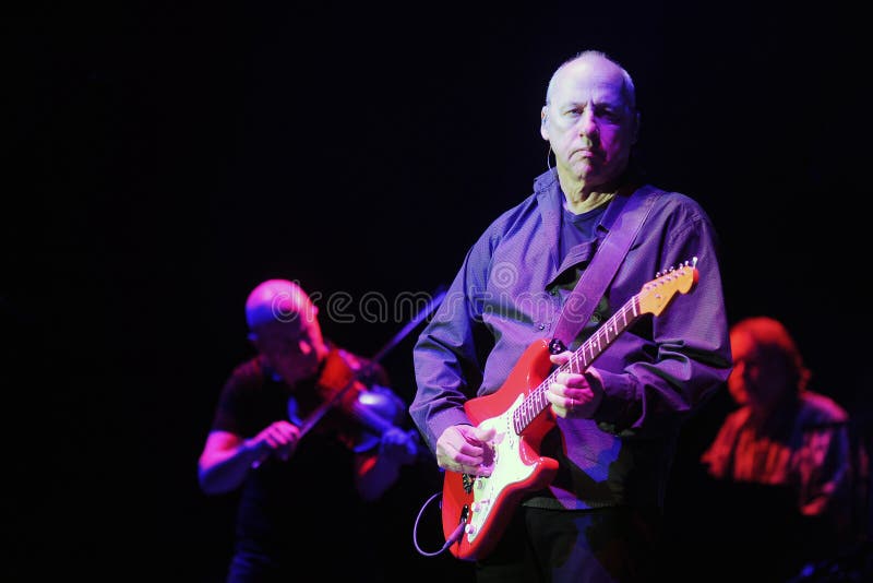 Famous british guitarist Mark Knopfler during his performance in Prague, May 7, 2013