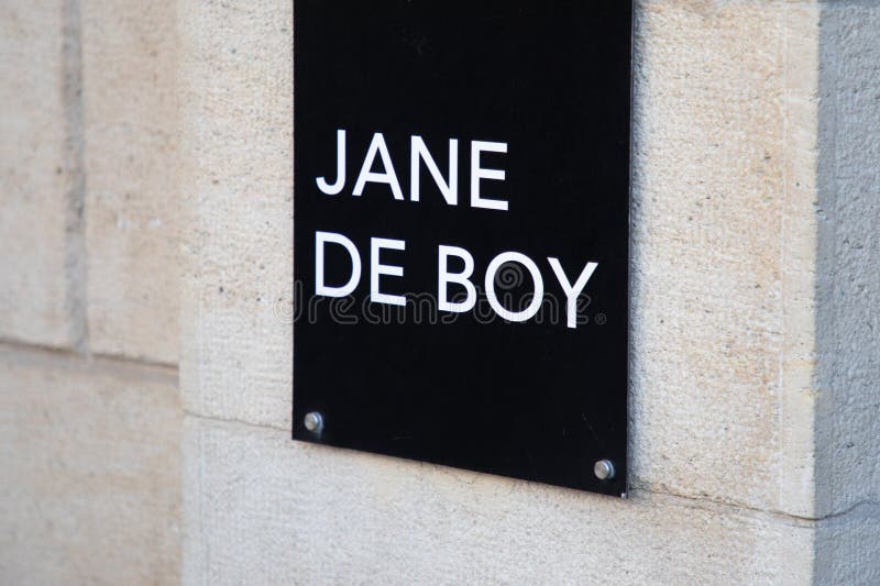 Bordeaux , Aquitaine France - 04 02 2023 : jane de boy logo brand and text sign facade shop front of clothing store fashion from Arcachon bay. Bordeaux , Aquitaine France - 04 02 2023 : jane de boy logo brand and text sign facade shop front of clothing store fashion from Arcachon bay