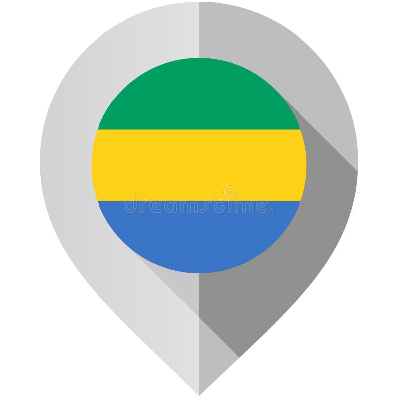 Marker with flag for map stock illustration