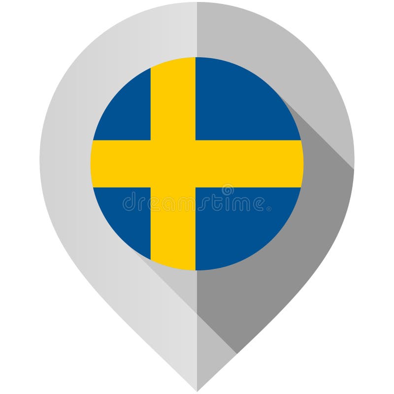 Marker with flag for map royalty free illustration