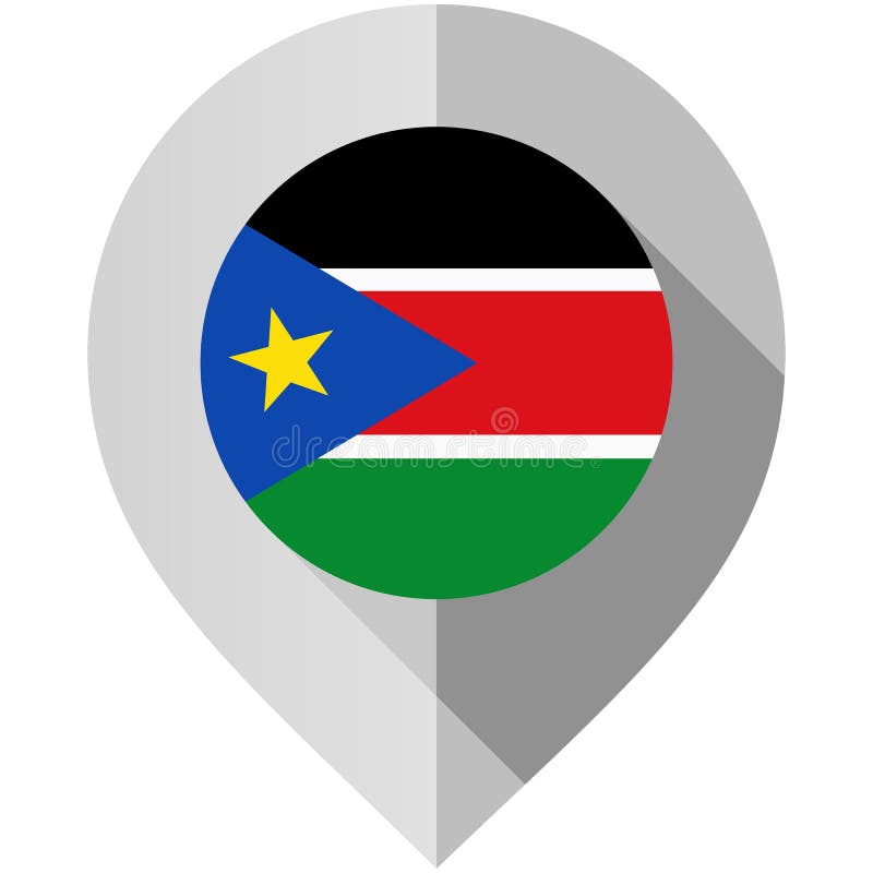 Marker with flag for map vector illustration