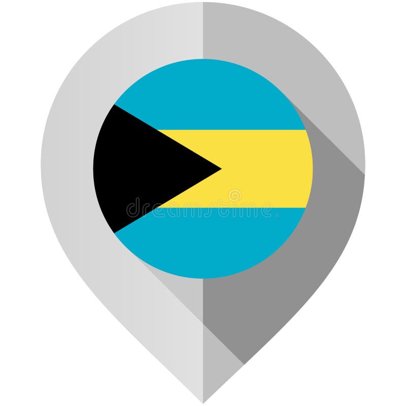 Marker with flag for map vector illustration
