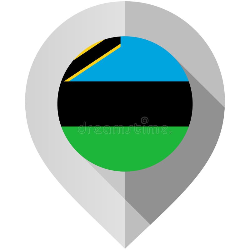 Marker with flag for map vector illustration