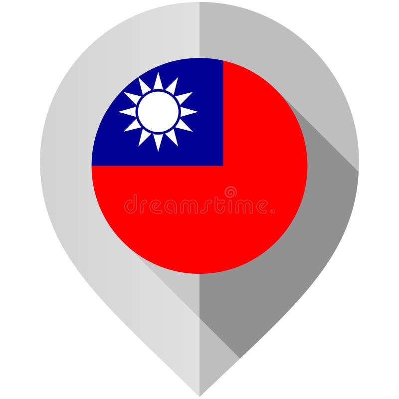 Marker with flag for map royalty free illustration