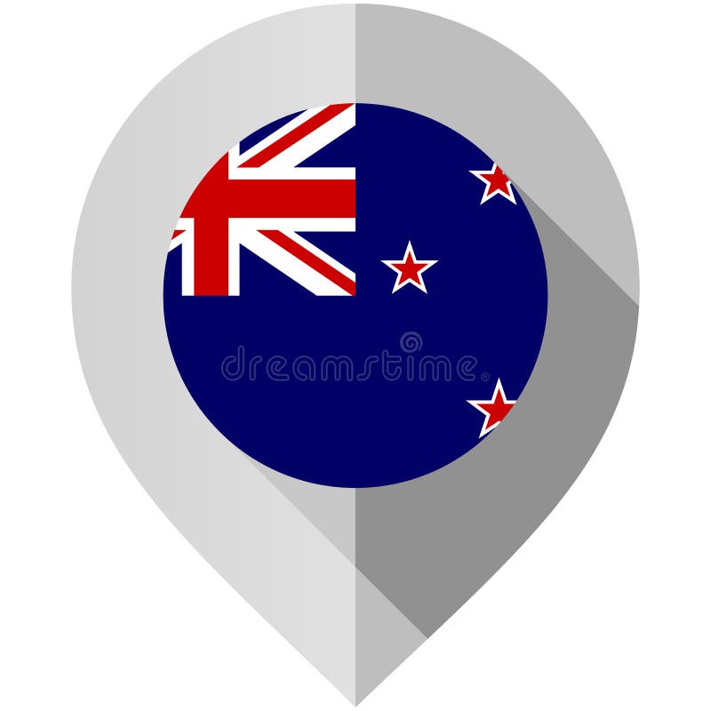 Marker with flag for map vector illustration