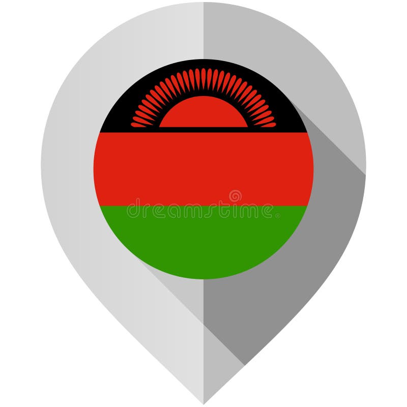 Marker with flag for map royalty free illustration