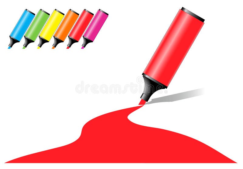 Variety of color pens pencils markers and crayons Vector Image