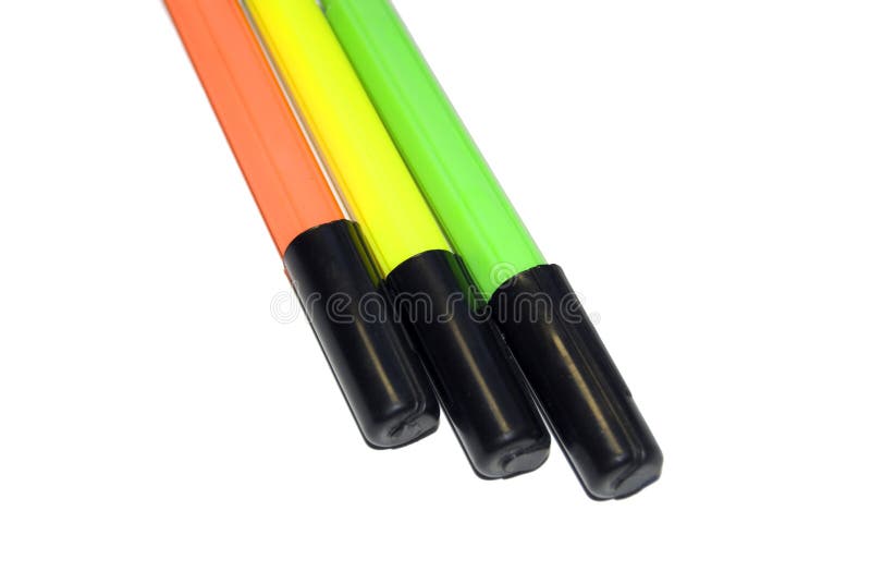 Marker pens isolated on white background.