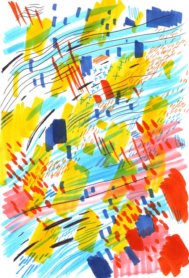 Marker sketch , abstract multicolored background, made with scribbles, spot, canyon strokes. great design element for vector illustration