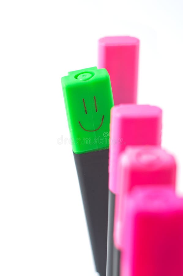 Marker with a smile differs from others in the