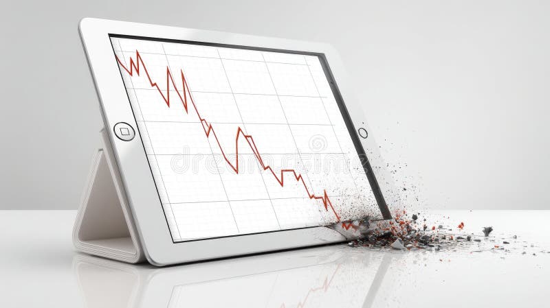 Vizualizare Crah Bursier stock illustration