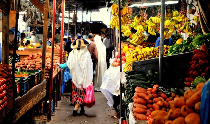 Market in old Tanger, Morocco royalty free stock photos Market in old Tanger, Morocco royalty free stock photos