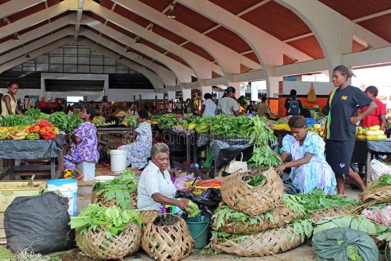 Market in Port Vila in Vanuatu, Micronesia, South Pacific