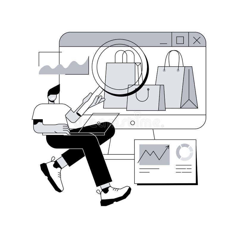 Market research studies abstract concept vector illustration. stock illustration