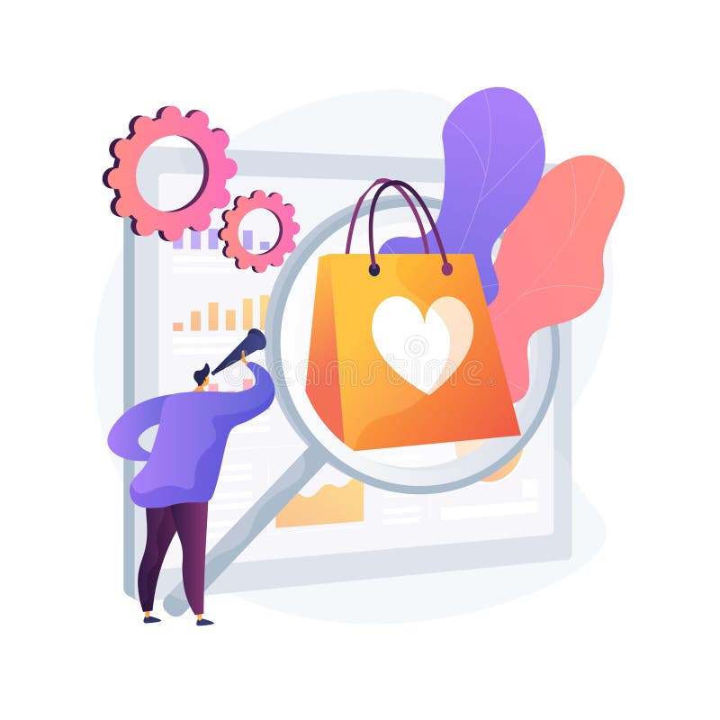 Market research studies abstract concept vector illustration royalty free illustration