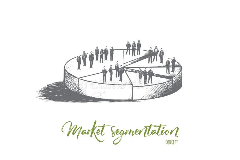 Market Segmentation Concept. Hand Drawn Isolated Vector. Stock Vector ...