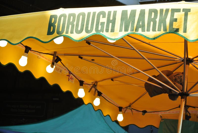 Market Umbrella with Lights Stock Image Image of light, street 115511595