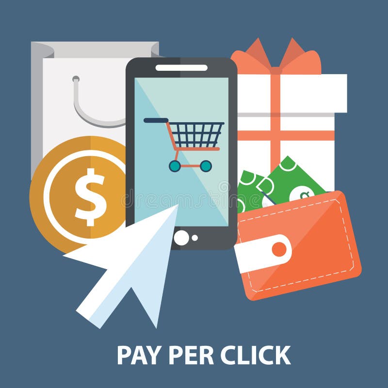 Marketing Concept. Pay Per Click Stock Vector - Illustration of