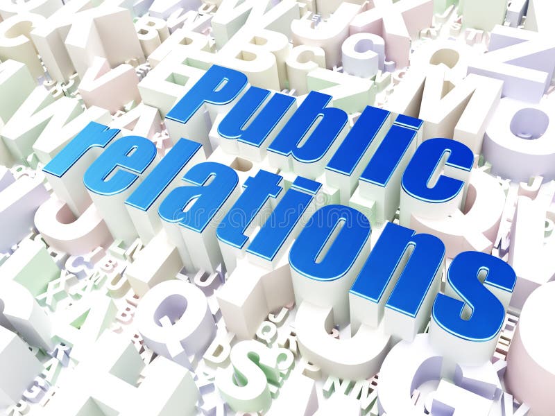 Marketing concept: Public Relations on alphabet royalty free illustration