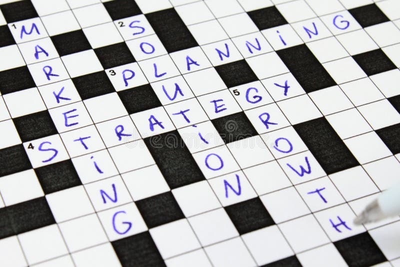 Marketing crossword. Bussiness concept.