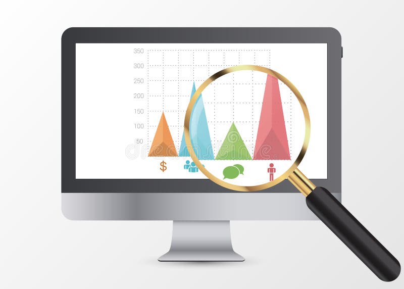 Free Stock Photo of Analysis Magnifier Represents Data Analytics And Analyse