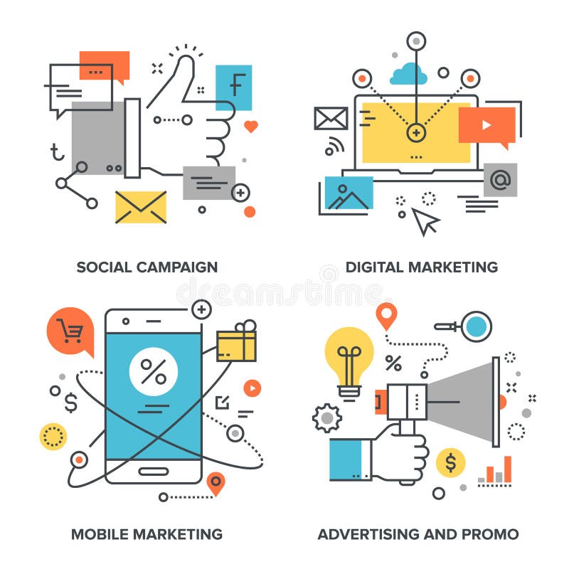 Marketing en Reclame royalty-vrije illustratie Marketing en Reclame royalty-vrije illustratie