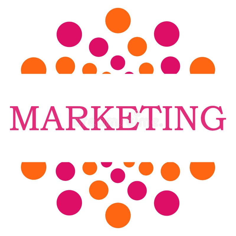 Marketing Pink Orange Dots Circular stock illustration
