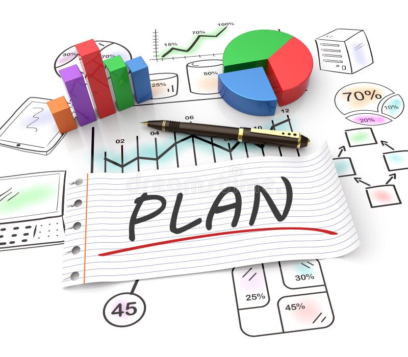 Marketing planning stock illustratie Marketing planning stock illustratie