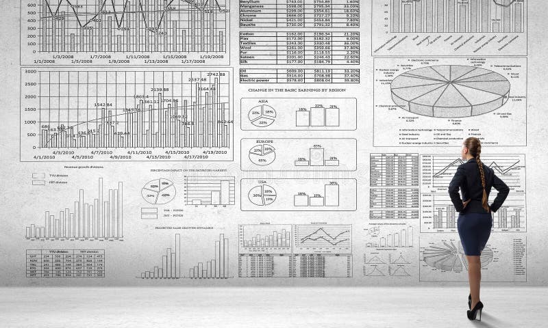 Marketing rapportgegevens stock afbeeldingen Marketing rapportgegevens stock afbeeldingen