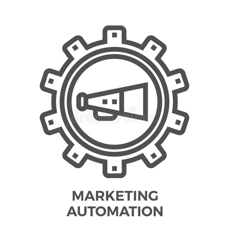 Marketingowa automatyzaci ikona