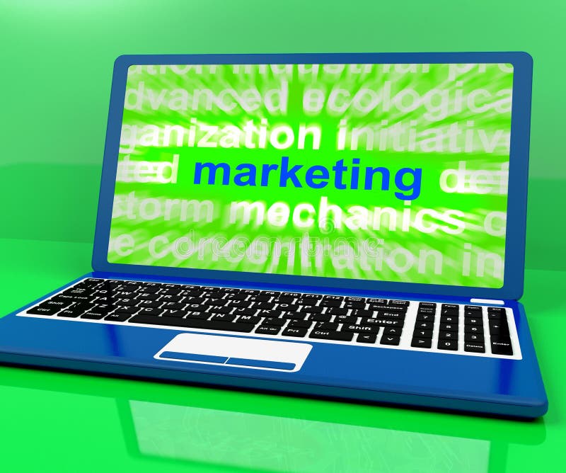 Marketingowy laptop Pokazuje sieć Emarketing I sprzedaże Online ilustracja wektor Marketingowy laptop Pokazuje sieć Emarketing I sprzedaże Online ilustracja wektor