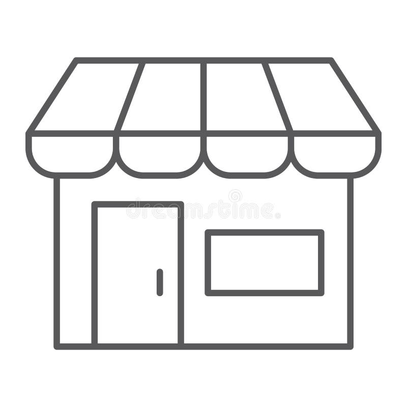 Marketplace thin line icon, shop and store, market sign, vector graphics, a linear pattern on a white background. vector illustration Marketplace thin line icon, shop and store, market sign, vector graphics, a linear pattern on a white background. vector illustration