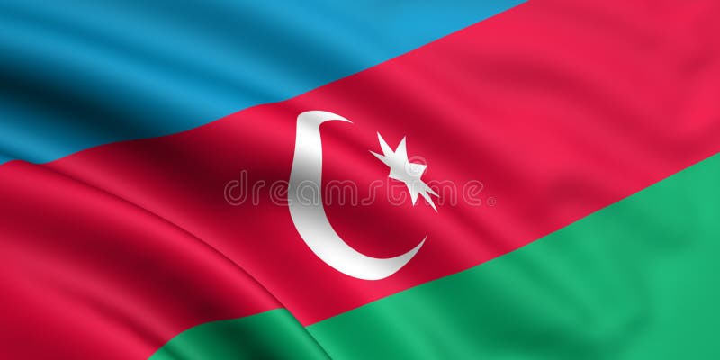 Markierungsfahne von Azerbaijan lizenzfreie abbildung Markierungsfahne von Azerbaijan lizenzfreie abbildung