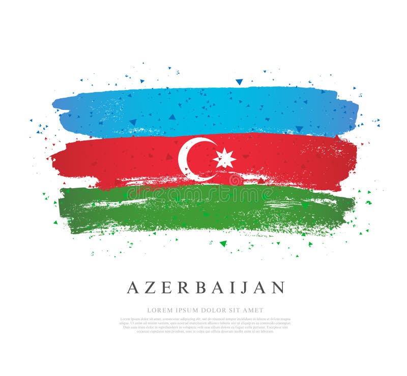 Markierungsfahne von Azerbaijan B?rstenanschl?ge eigenh?ndig gezeichnet vektor abbildung Markierungsfahne von Azerbaijan B?rstenanschl?ge eigenh?ndig gezeichnet vektor abbildung