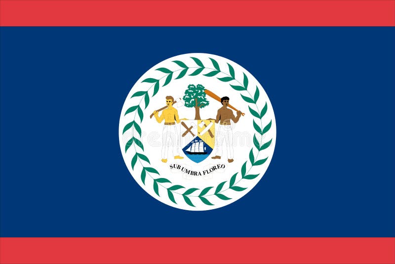 Markierungsfahne von Belize vektor abbildung Markierungsfahne von Belize vektor abbildung