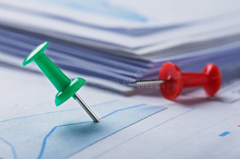 Marking Financial Chart by Pins.Share Listing and Checking Financial