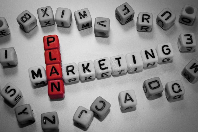 Marknadsföringsplan arkivfoton