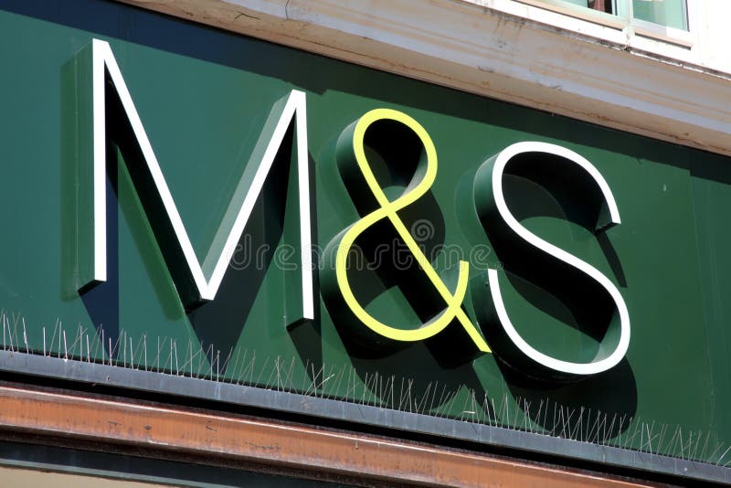 Marks & Spencer Sign royalty free stock photo