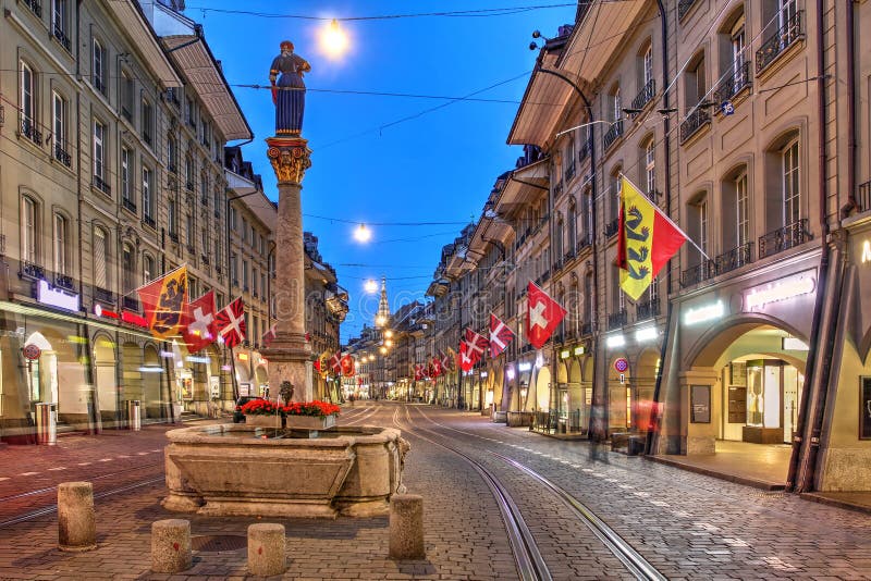 Marktgasse street, Bern, Switzerland stock photography Marktgasse street, Bern, Switzerland stock photography