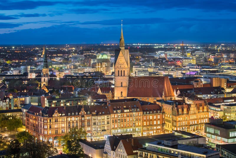 Marktkirche And Hannover City, Germany Stock Photo - Image ...