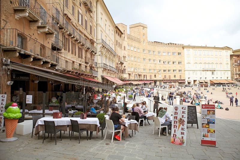 Marktplatz Del Campo, Siena, Toskana, Italien stockfotos Marktplatz Del Campo, Siena, Toskana, Italien stockfotos