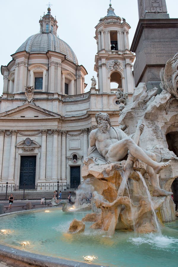 Download Marktplatz Navona, Rom stockfoto. Bild von piazza, architektur - 96932100